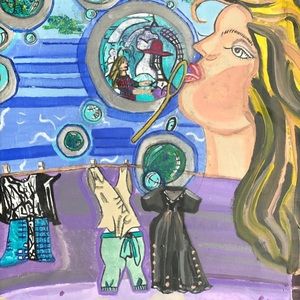 Bubble Girl(original acrylic painting)